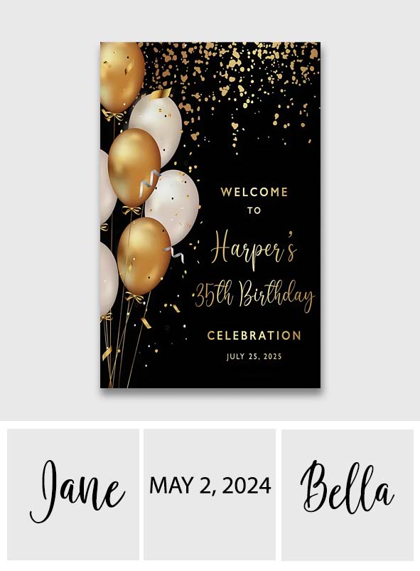 Happy Birthday - Personalized Birthday Canvas And Poster