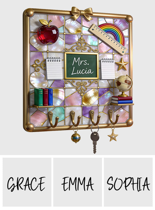 Teacher Gifts - Personalized Teacher Custom Shaped Hanging Rack