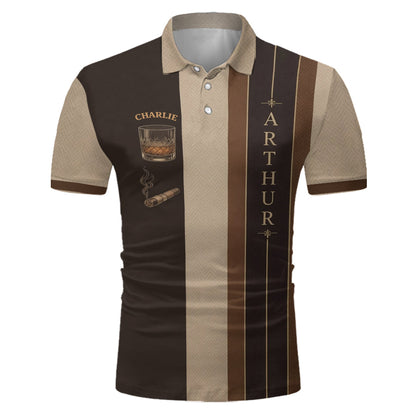 Whiskey & Cigar - Personalized Whisky Polo Shirt