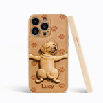 Pet Mom, Dog Lovers Gift Idea - Personalized Dog 3D Embossed Leather Phone Case