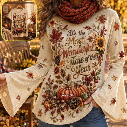 It's the Most Wonderful Time of the Year - Personalized Autumn All Over Shirt