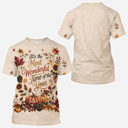 It's the Most Wonderful Time of the Year - Personalized Autumn All Over Shirt