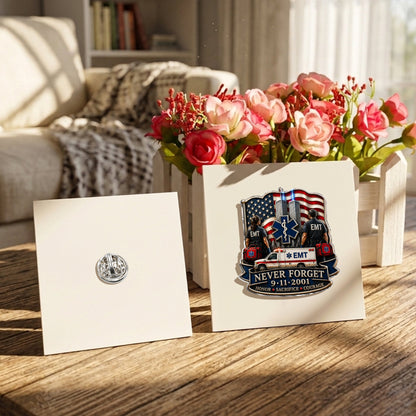 EMT Never Forget 9/11 - EMT 3D Embossed Enamel Pin