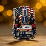 EMT Never Forget 9/11 - EMT 3D Embossed Enamel Pin