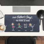 Reasons You Have To Work - Personalized Father Mouse Pad