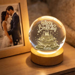 Happy Birthday - Personalized Birthday Crystal Ball Night Light