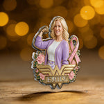 In This Fight, No One Stands Alone - Personalized Breast Cancer Awareness 3D Embossed Enamel Pin