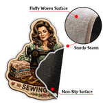 Welcome To My Happy Place - Personalized Sewing Non-Slip Tufted Rug