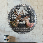She Keeps Me Wild - Personalized Hunting 3D Printed Cut Metal Sign