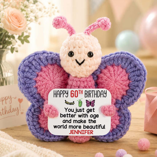 Happy Birthday - Personalized Birthday Premium Faux Fur Pillow