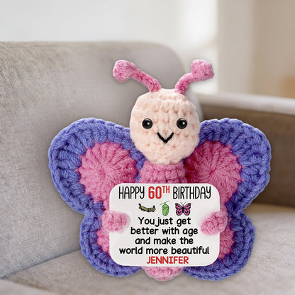 Happy Birthday - Personalized Birthday Premium Faux Fur Pillow