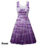 Best Nana Ever - Personalized Grandma Sleeveless Dress