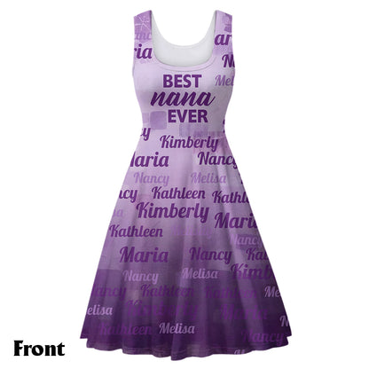 Best Nana Ever - Personalized Grandma Sleeveless Dress