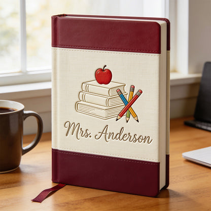 Teacher Gifts - Personalized Teacher Leather Journal