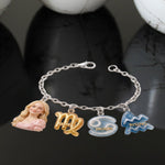 Custom You Sun, Moon & Rising Zodiac Sign - Personalized Horoscope Bracelet With Charms