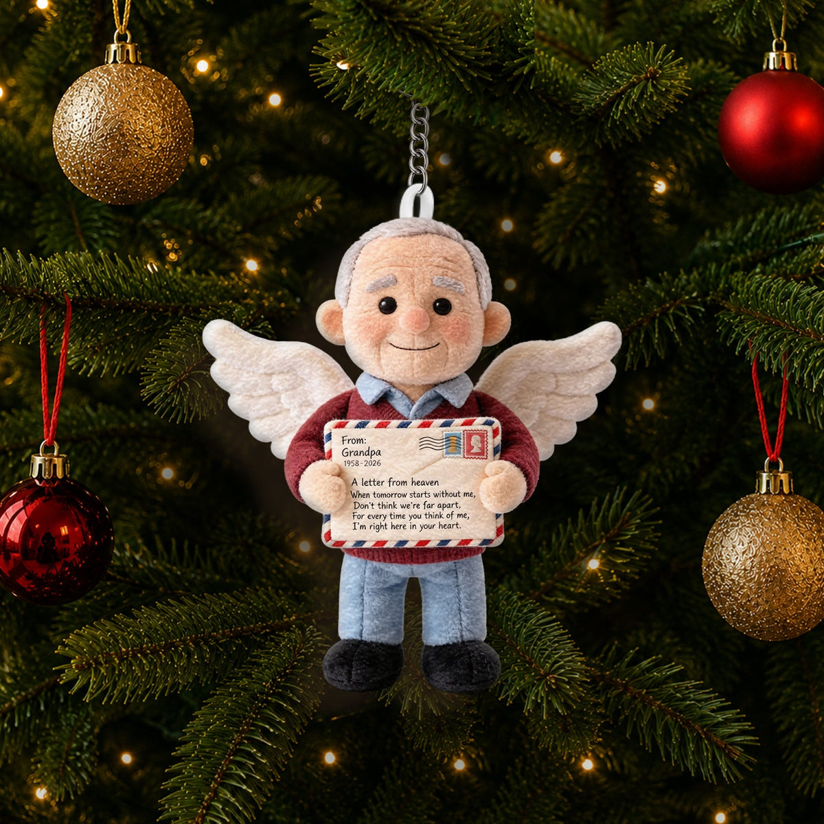 Letter From Heaven Memorial - Personalized Memorial Plush Ornament
