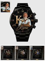 Initial Name Letter Gift For Gentleman - Personalized Real Men Hand Watch