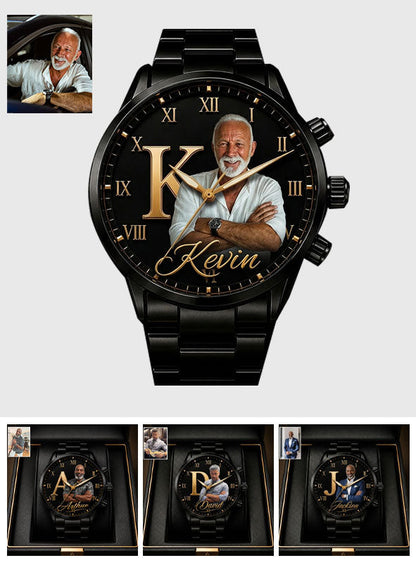 Initial Name Letter Gift For Gentleman - Personalized Real Men Hand Watch