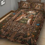 You & Me We Got This - Personalized Hunting Quilt Set