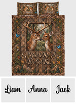 You & Me We Got This - Personalized Hunting Quilt Set