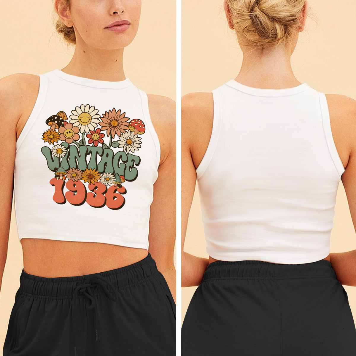 Birthday Gift - Personalized Birthday Crop Tank Top