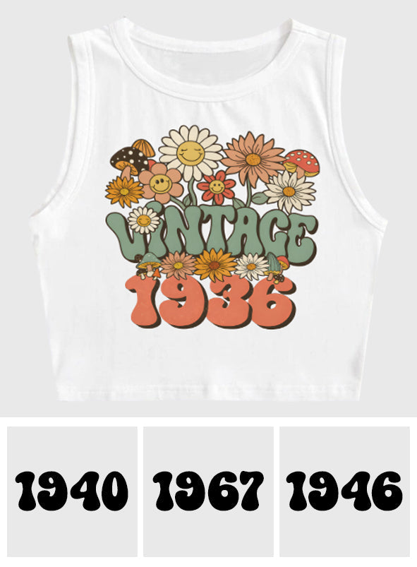Birthday Gift - Personalized Birthday Crop Tank Top