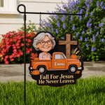 Happy Fall Y'all - Personalized Christian Wood Sign With Stake