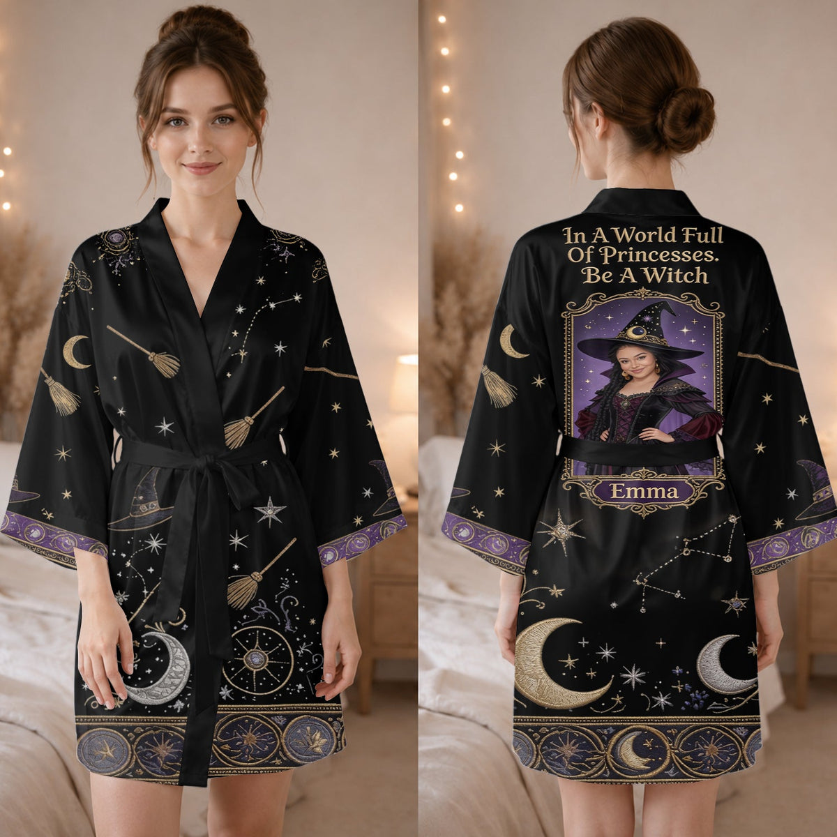 Bad Witch - Personalized Witch Satin Robe