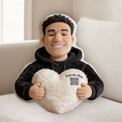 Scan Me - Personalized Mother Premium Faux Fur Pillow