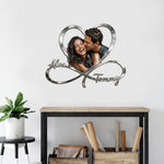 Love You Infinite, Bedroom Decoration - Personalized Couple Cut Metal Sign