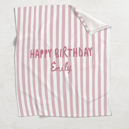 Happy Birthday - Personalized Birthday Blanket