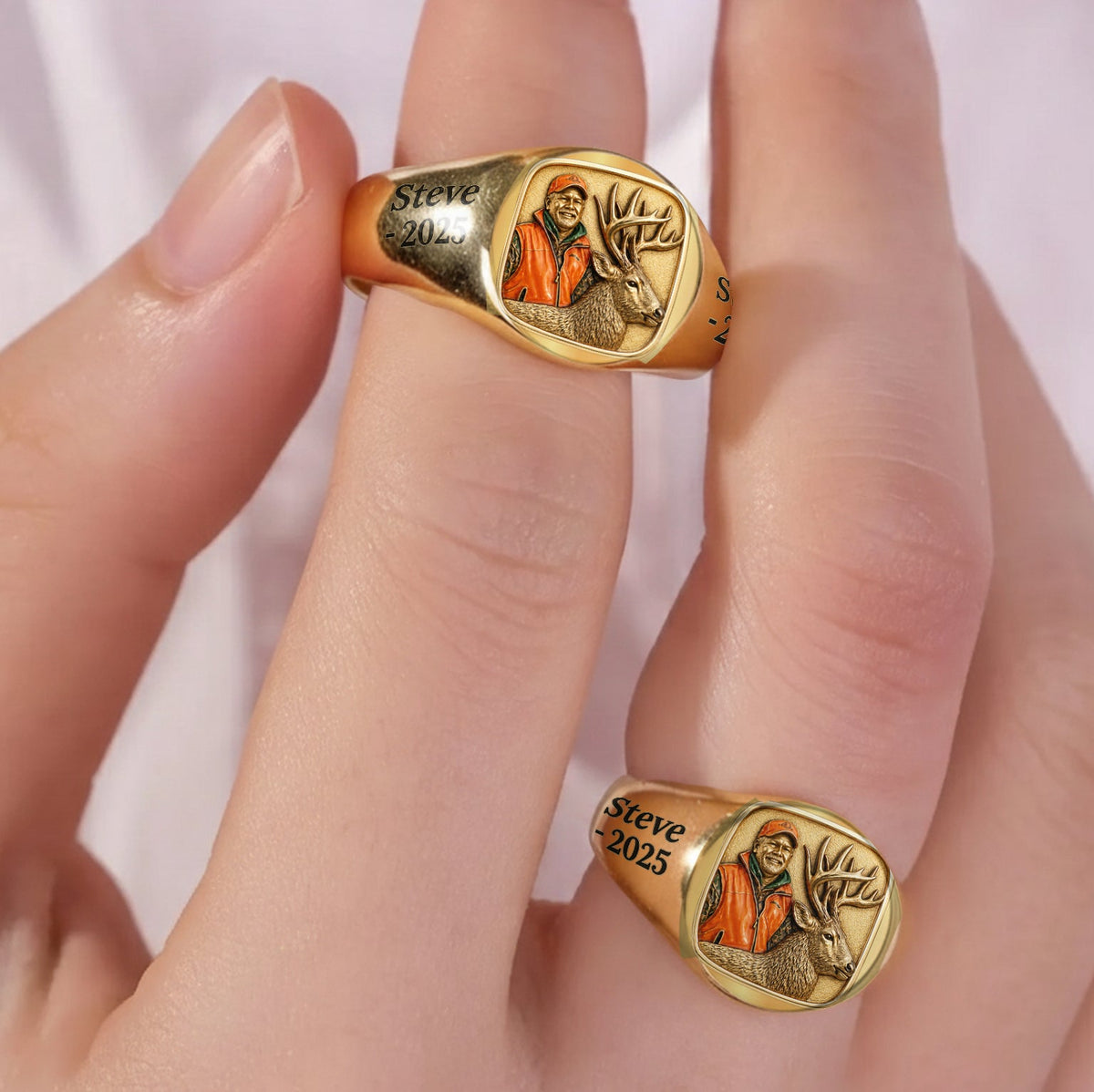 Born To Hunt - Personalized Hunting Signet Ring