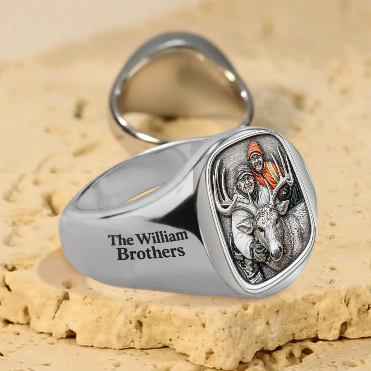 Born To Hunt - Personalized Hunting Signet Ring