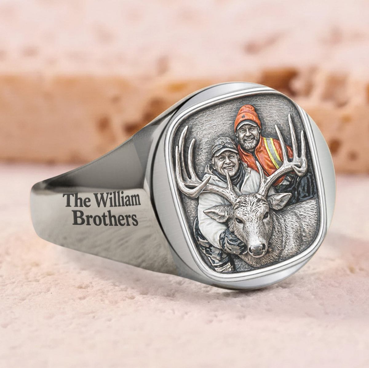 Born To Hunt - Personalized Hunting Signet Ring