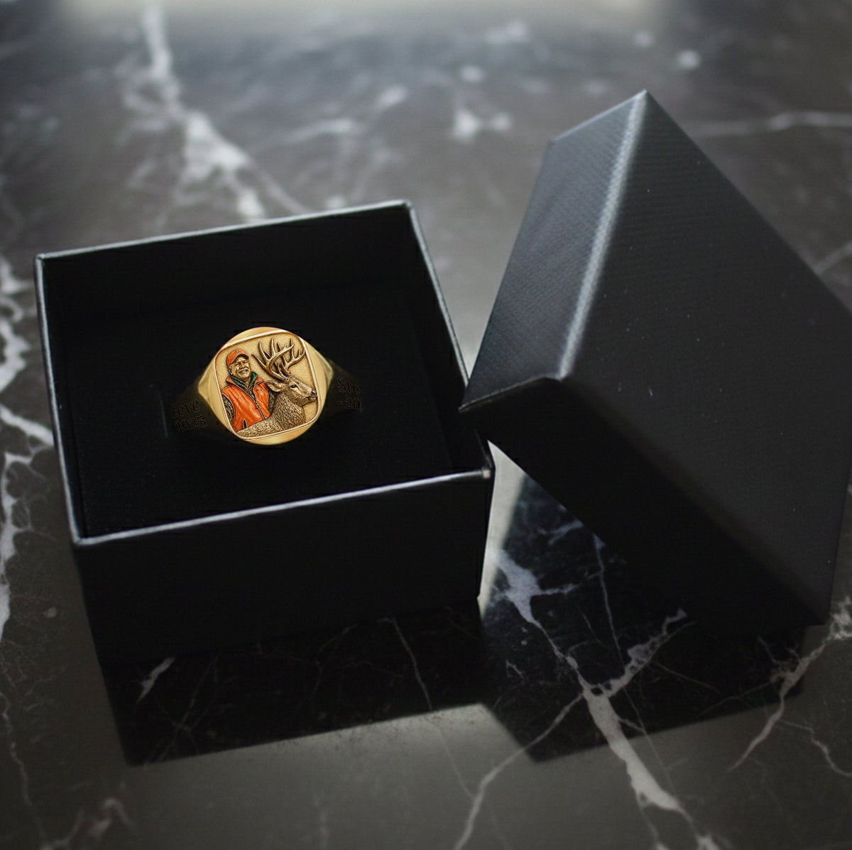 Born To Hunt - Personalized Hunting Signet Ring