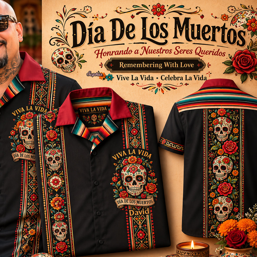 Dia De Los Muertos - Personalized Mexico Hawaiian Shirt