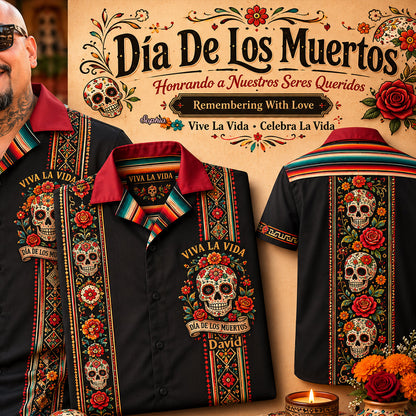 Dia De Los Muertos - Personalized Mexico Hawaiian Shirt