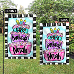 Happy Birthday - Personalized Birthday Garden Flag