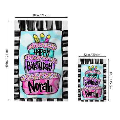 Happy Birthday - Personalized Birthday Garden Flag