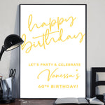 Happy Birthday - Personalized Birthday Canvas And Poster