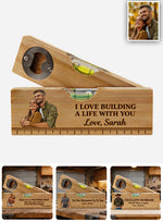 If He Can’t Fix It No One Can - Personalized Couple Spirit Level Bottle Opener
