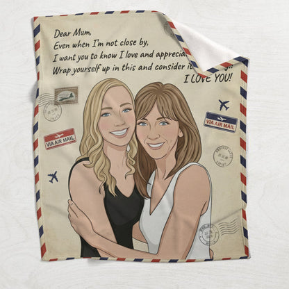 Wrap Yourself In A Big Hug - Personalized Mother Blanket