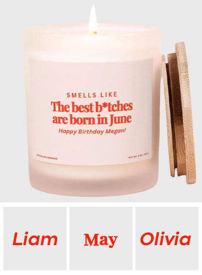 Funny Birthday Gift - Personalized Birthday Candle With Wooden Lid