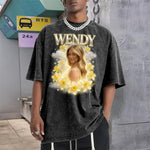 Custom Any Photo Birth Flower - Personalized Birth Month Flower Wash T-Shirt