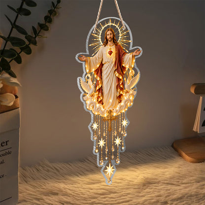 Light Of Faith - Personalized Christian LED Light Acrylic Sign