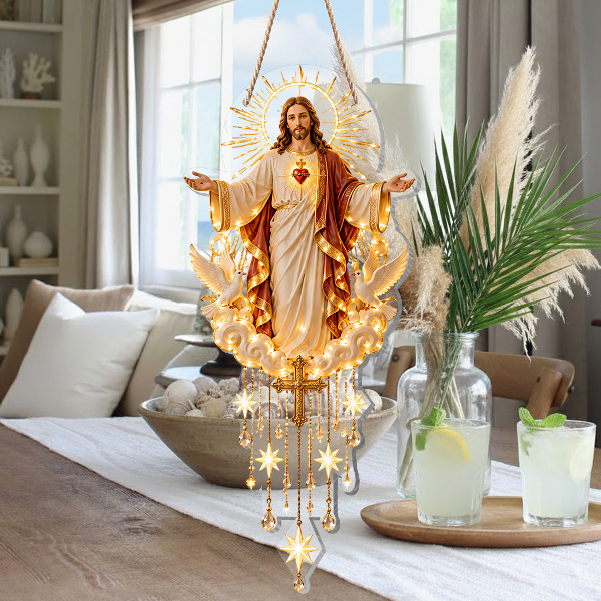 Light Of Faith - Personalized Christian LED Light Acrylic Sign