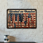 Patriotic Fishing Rod USA Flag - Personalized Fishing 3D Printed Cut Metal Sign