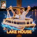Our Lake House - Personalized Pontoon Neon LED Light Sign
