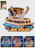 Our Lake House - Personalized Pontoon Neon LED Light Sign