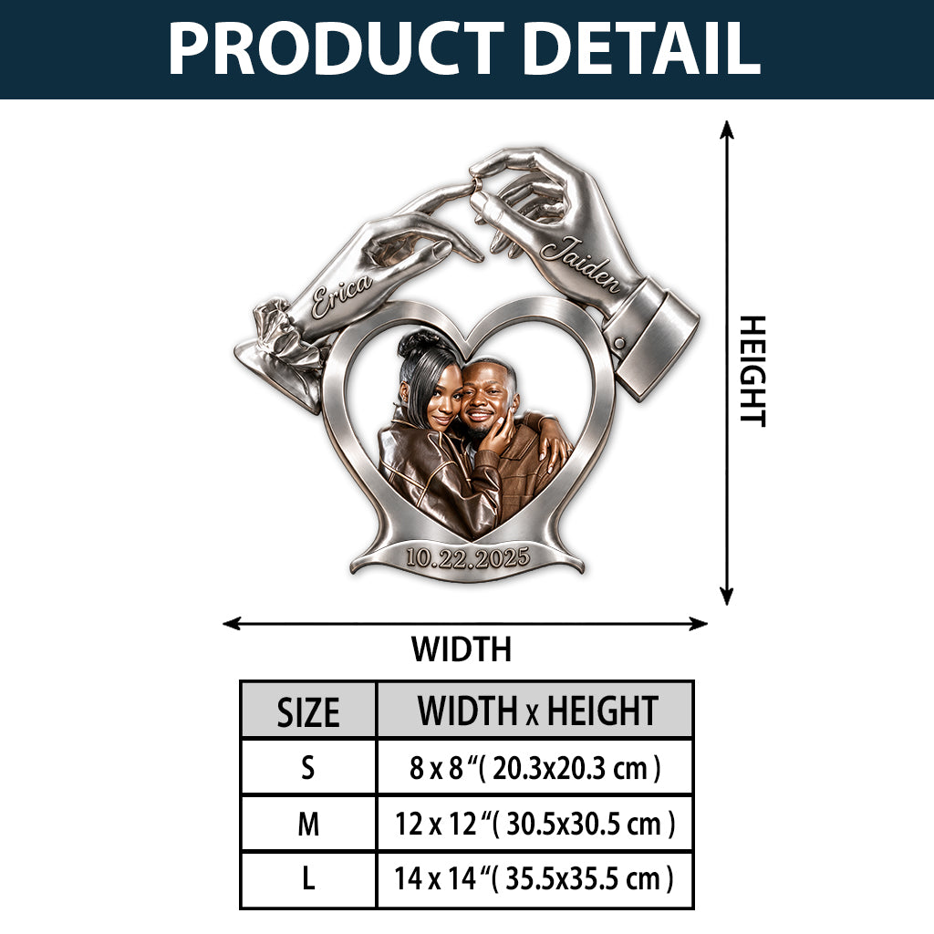 You & Me Forever Love - Personalized Couple 3D Printed Cut Metal Sign